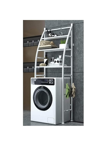 Dubai Gallery 3 Tier Bathroom Laundry Washing Machine Shelf Rack White 64X25X167Cm