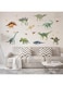 SYOSI Dinosaurs Wall Stickers, Colourful Forest Dinosaur Decals Kids Baby Wall Stickers Decals Peel and Stick Removable for Nursery Bedroom Living Room Art Murals Decorations