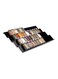 Spice Drawer Organizer - Black Acrylic 8-Piece Seasoning Jars Drawer Insert, Kitchen Spice Rack Tray for Drawer or Countertop (Jars Not Included)