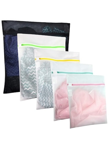 Gogooda Mesh Laundry Bags 5 PCS Washing Machine Bag for Delicates Blouse,Hosiery,Underwear,Bra,Lingerie Baby clothes(5Pcs)