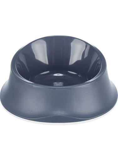 Trixie Plastic Bowl w/Rubber Ring - BLUE/18CM