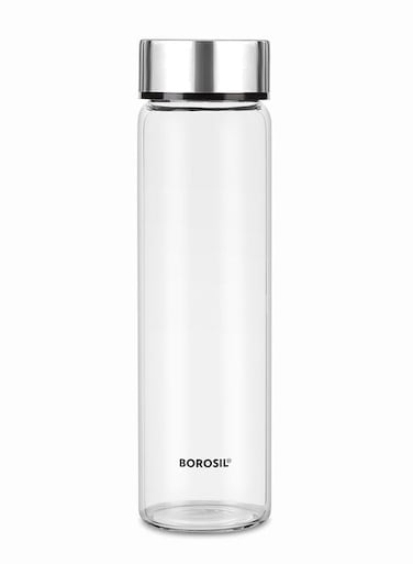 Neo Glass Bottle - Silver Ss Lid 550ml
