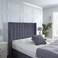 Sleepy Sanctuary Upholstered Queen Size Bed (150 X 200 CM) Grey Color