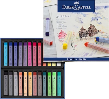 Faber-Castell Soft Pastels 24 Color In A Cardboard Box