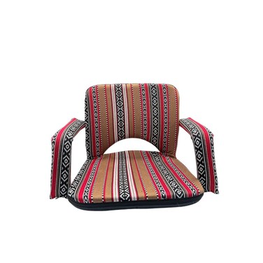Paradiso Floor Lounge Chair - Sand Proof Polyester Beach &amp; Camping Chair - BROWN