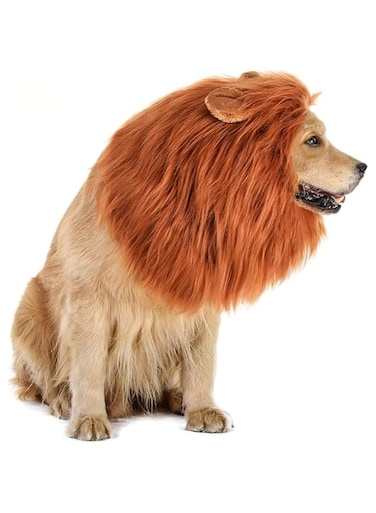 Dog Costume, Halloween Dog Costumes Lion Mane for Medium Large Dogs, Realistic Lion Wig Costumes for Dogs, Funny Dog Costumes Wig, Halloween Christmas Costumes for Dogs for Photoshoots Entertainment