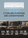 Lloyd 2 Ton Split Air Conditioner, Piston Compressor, Eco-Friendly R-410A Refrigerant, Auto-Restart, Four-Way Air Swing, Sleek White Design &ndash; Model GOS24P01WACR10