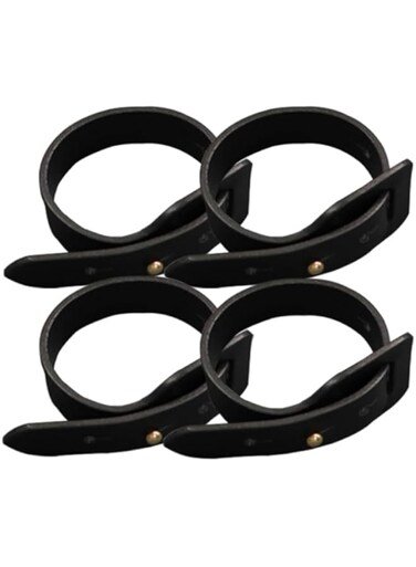Sdjdhej Curtain Strap Strap 2-Piece Leather Curtain Strap Curtain Strap Black Curtain Strap Office Living Room Curtain Buckle Decoration Rope (Black)
