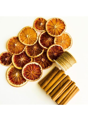 Awafi Mill 60 Pieces Dried Oranges &amp; Cinnamon Potpourri   Winter Stovetop Potpourri - 100% Natural   بخور البرتقال والقرفة (Set Of 1 - (30 Pieces Each))