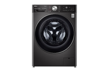 LG New 12kg washer &amp; 8kg Front Load Washer &amp; Dryer, AI DD&trade;, TurboWash&trade;360˚, AIDD&trade; - Fabric Protection Black Steel Color WDV1260BRP