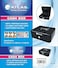 Atlas Medium Cash Box Steel Register with Tray and Lock, Durable Portable Money Box Safe for Bills Jewelry Receipts Coins (25x20x9cm) Black