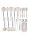 14-Piece Silicone Cooking Utensil Set Grey One Size