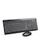 CS500 wireless keyboard and mouse combo with 104 keycaps keyboard, plug &amp; play, ergonomic design mouse for office home computer pc laptop black