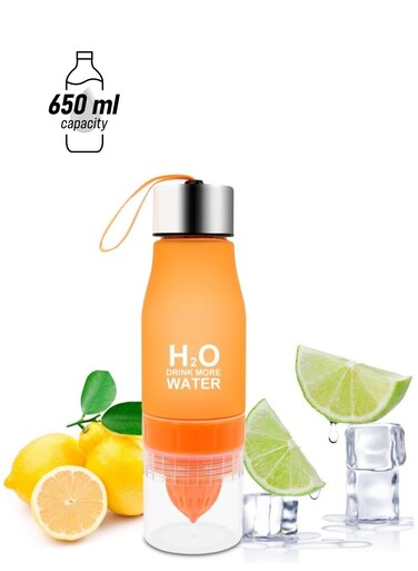 Water Bottle Fitness Sports Water Bottles 650ml Lemon Juice Water Bottle Fruit Infuser Drinkware Sport Shaker Cute Water Drinking Bottles BPA Free Waterbottle Water Jug