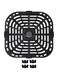 Air Fryer Replacement Grill Pan, Non-Stick Coating Crisper Plate Tray Air Fryer Rack with Rubber Bumpers, Air Fryer Replacement Parts, Dishwasher, BPA