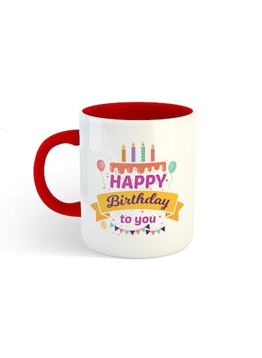 Birthday To You Printed Mug White/Red