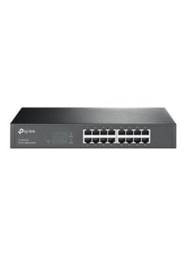 16 Ports TL-SG1016D Gigabit Desktop Rackmount Switch Network Hub   Plug and Play   MAC Address self-Learning, Auto MDI/MDIX and Auto Negotiation Black