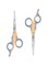 LIVINGO Professional Pet Grooming Scissors for Cats &amp; Dogs, Titanium Coated Safe Rounded Tip and Micro Serrated Trimming Shears for Animal Face, Nose, Ear and Paw Hair, 2 Pack 6.5 inch