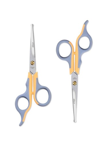 LIVINGO Professional Pet Grooming Scissors for Cats &amp; Dogs, Titanium Coated Safe Rounded Tip and Micro Serrated Trimming Shears for Animal Face, Nose, Ear and Paw Hair, 2 Pack 6.5 inch