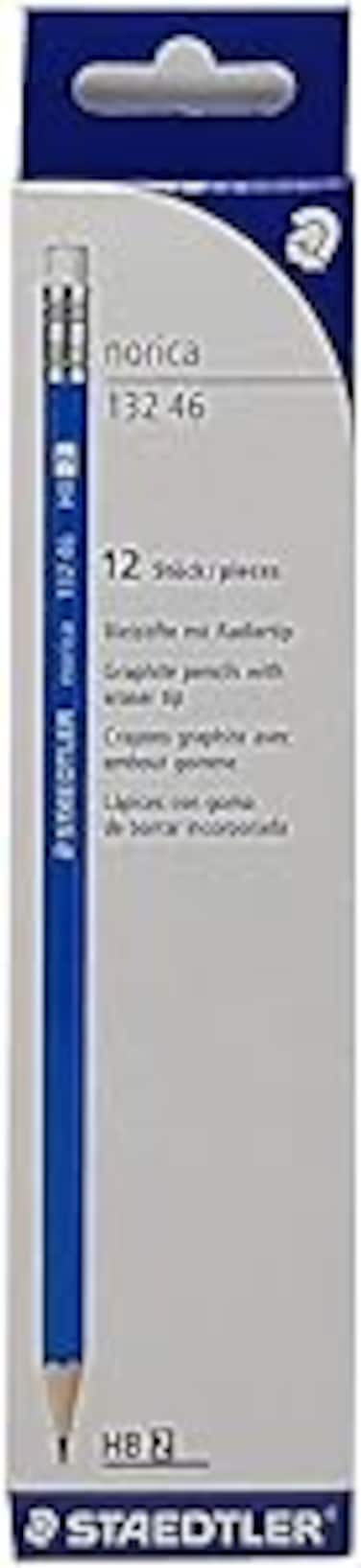 STAEDTLER ST-132-46-A53 Norica 132 Pencils with 12 Pieces Eraser