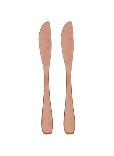 Crystal 2Pc Table Knife Rosegold Milano 21Cm