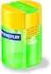 STAEDTLER Round Tub Single Sharpener 511 006 Bk Assorted Colours Pack Of 4