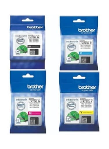 High Capacity 4-Color Ink Cartridge Set For Brother MFC-J2340DW &amp; J3940DW Printer Black, Cyan, Magenta, Yellow