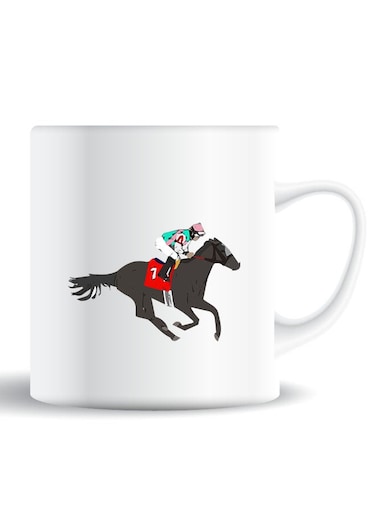 Premium Quality Two Sided Printed Coffee Mug Tea Cup Horse Riding For Home Office, Kids Men Women
