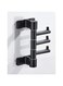 Swivel Towel Hooks Wall Coat Rack with 3 Swivel Arms, For Bathroom and Wall Mount, Heavy Duty Towel Rack with Vertical Swivel Arms, Hat and Key Holder Hanger (Black, 3 Arms)