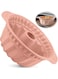 Azonee Silicone Cake Pan, Non-stick Fluted Bakeware 11.4 * 9.6 Inch with Sturdy Handle, Ideal for Cakes, Jello, Bread, and More (Pink)