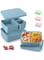 Reusable Silicone Kids Bento Box Lunch, Bento Lunch Box for Kids, Container Leakproof Lunchbox Meal Prep Food Storage Containers with 3 Removable Compartments, Dishwasher Safe/BPA Free/Portion Control