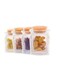 50 Pcs Reusable Airtight Seal Food Storage Bags, Jar Zipper Sealed Jar Bags, Leak-Proof Portable Food Snack Save Storage Pouch Bag for Travel Camping