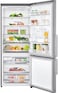 LG 446 Liter Bottom Freezer Refrigerators With Water Dispenser Inverter Linear Compressor Color Silver Model - GCF689BLCM