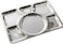 Stainless Steel Lunch/Dinner 6 in 1 Thali Plate-Multiple Shaped Compartments-Silver