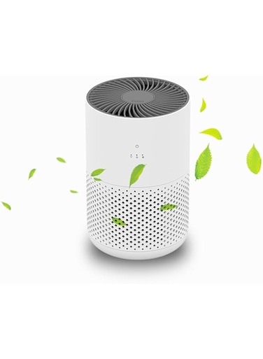 TDOO Air Purifiers for Home, HEPA Air Purifiers Air Cleaner For Smoke Pollen Dander Hair Smell Portable Air Purifier with Speed Control For Bedroom Office Living Room, White (E)