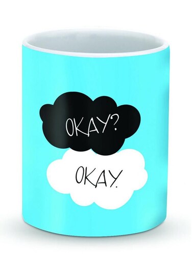 Premium Okay Okay Designer Mug Blue/Black/White
