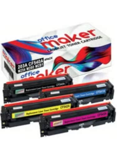CF540A (4 Piece) Compatible Toner Set Multicolour