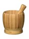 Handmade Bamboo Mortar And Pestle Brown