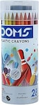 DOMS Plastic Crayons Tin Pack 28 Shades (Erasma Eraser instead of sharpener)