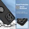 Case for Honor X5B Case Cover With 2Pack Screen Protector Metal Ring Holder Grip Kickstand Car Magnetic Mount Shockproof Matte Hard Back Bumper Case for Honor X5B Black