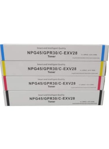 Office maker CEXV28 4- Color Toner Cartridge for Use in Image Runner - IR Adv C5250/C5255/C5045/C5051I