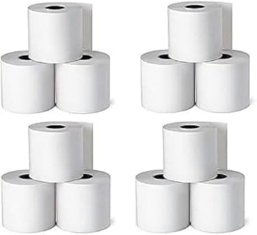 Adding Machine/Calculator Roll, 2-1/4&amp;quot;x150 ft White (12 Rolls)