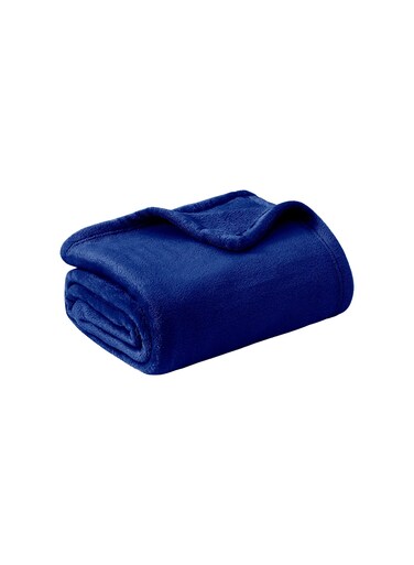 Royal Single Fleece blanket 310 GSM Extra Soft Fleece All Season Blanket 160 x 220 Blue