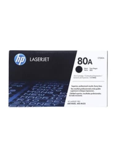 HP 80A Black Original LaserJet Toner Cartridge - CF280A Black