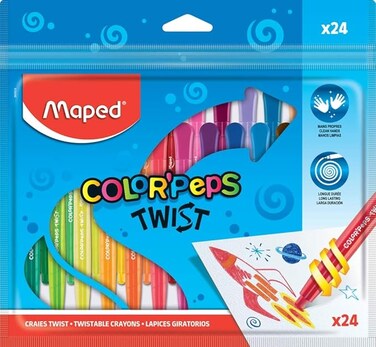 Maped Color'Peps Twist Colouring Crayons Pack Of 24