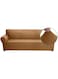 Docooler Stretch Milk Silk Sofa Slipcover, 2 Seater, Camel