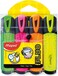 Maped Fluo Peps Classic Highlighters, Assorted Colors, Pack Of 4 (742547)