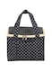 HALAMODO Lunch Bag, Lunch Box for Women Adult Men, Small Leakproof Cute Lunch Tote Large Capacity Reusable Insulated Cooler Lunch Container for Work/Office/Picnic/Travel-Black Polka Dot