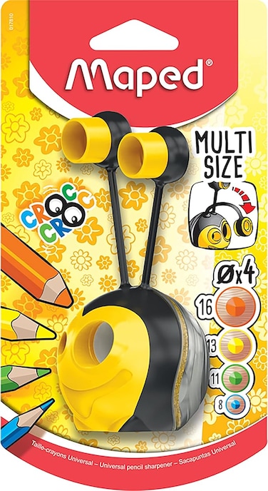 Maped 4 Hole Bee Pencil Sharpener and 1Kids Cartoon Sticker Free