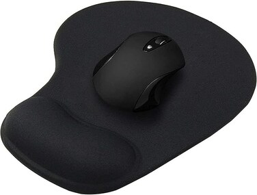 Mouse Pad With Gel Wrist Support For Computer, Laptop And Gaming, H-02 Black